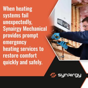 Heating technician performing emergency repair on a residential boiler system to restore indoor comfort and safe operation.